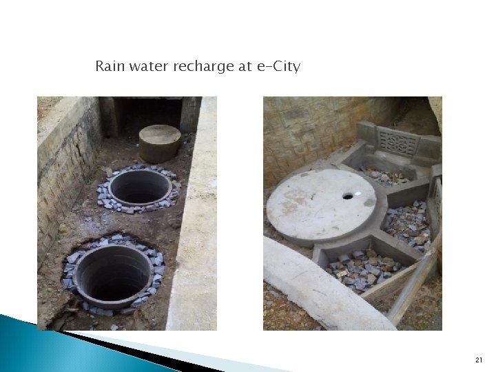 Rain water recharge at e-City 21 