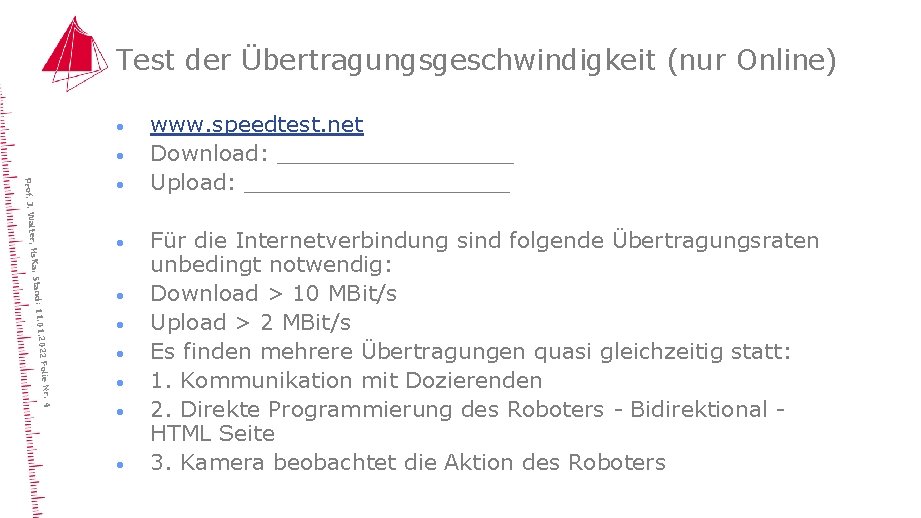 Test der Übertragungsgeschwindigkeit (nur Online) · · 1. 2022 Stand: 11. 0 ter, Hs.