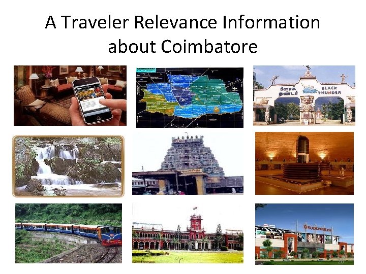 A Traveler Relevance Information about Coimbatore 20 