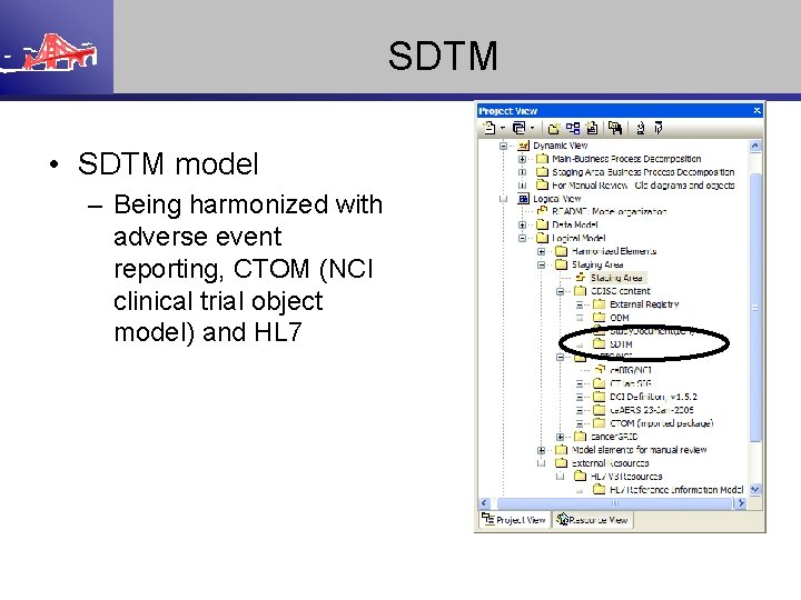 SDTM • SDTM model – Being harmonized with adverse event reporting, CTOM (NCI clinical