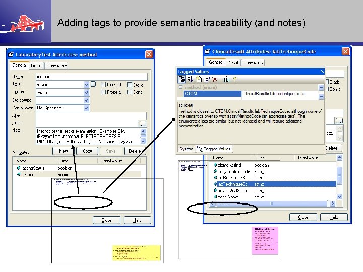 Adding tags to provide semantic traceability (and notes) 