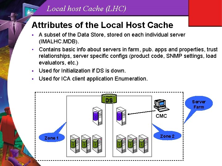 Local host Cache (LHC) Attributes of the Local Host Cache A subset of the