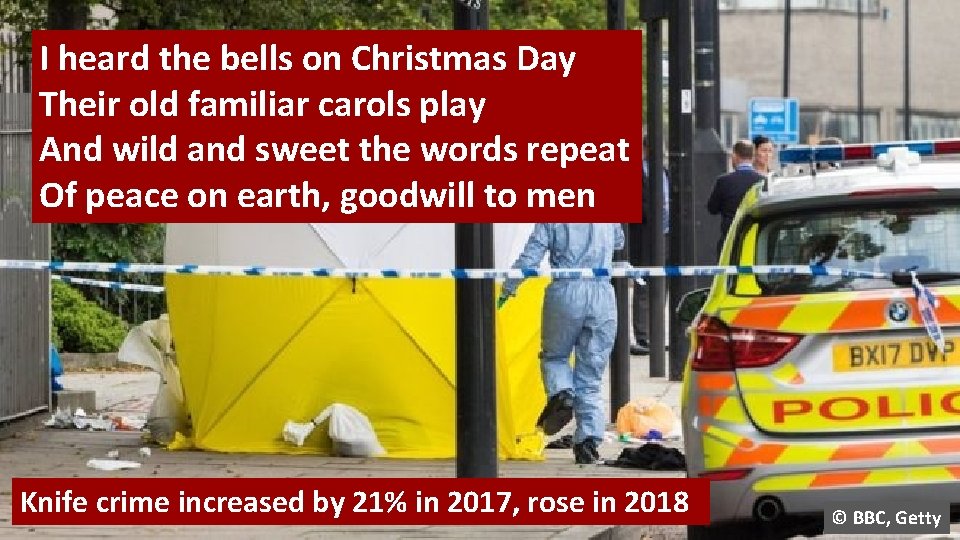 I heard the bells on Christmas Day Their old familiar carols play And wild