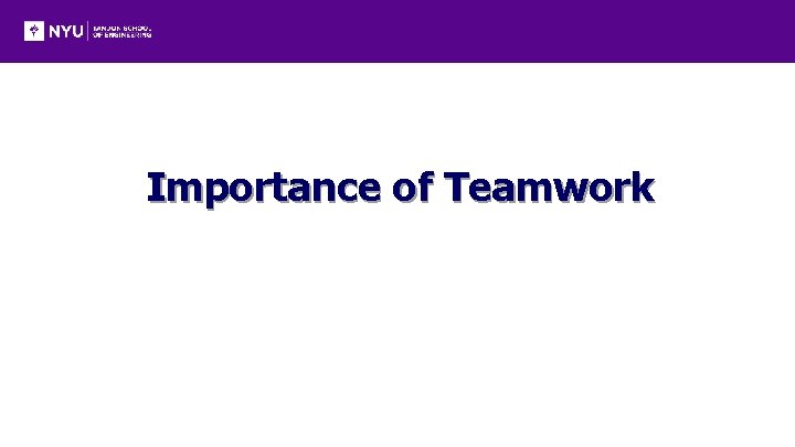 Importance of Teamwork 