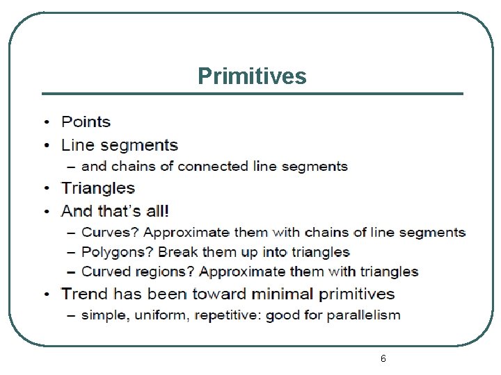Primitives 6 