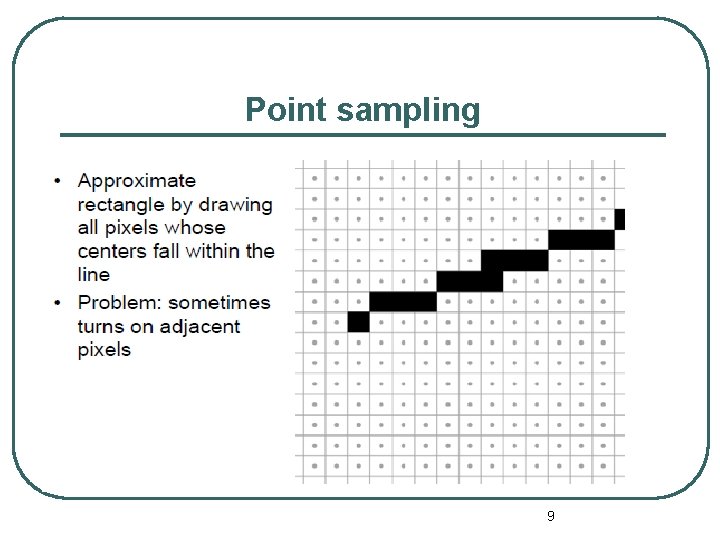 Point sampling 9 