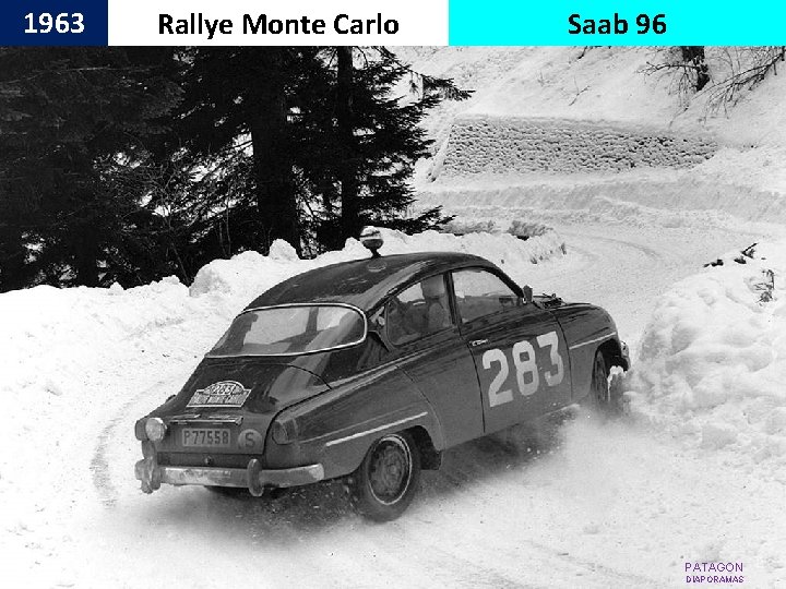 1963 Rallye Monte Carlo Saab 96 PATAGON DIAPORAMAS 
