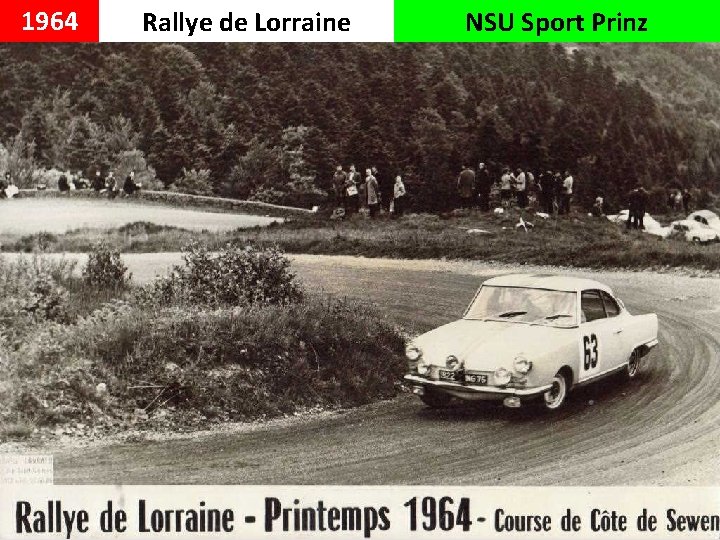1964 Rallye de Lorraine NSU Sport Prinz 
