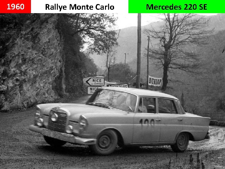 1960 Rallye Monte Carlo Mercedes 220 SE 