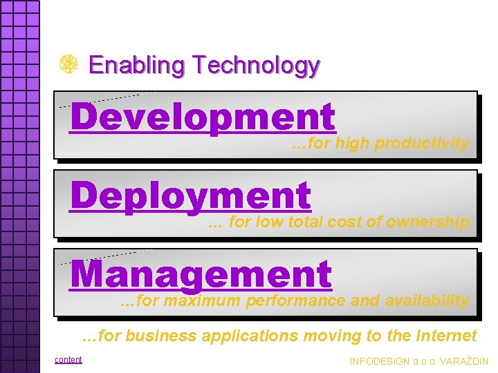 Enabling Technology Development …for high productivity Deployment … for low total cost of ownership