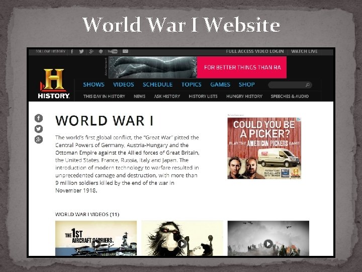 World War I Website 