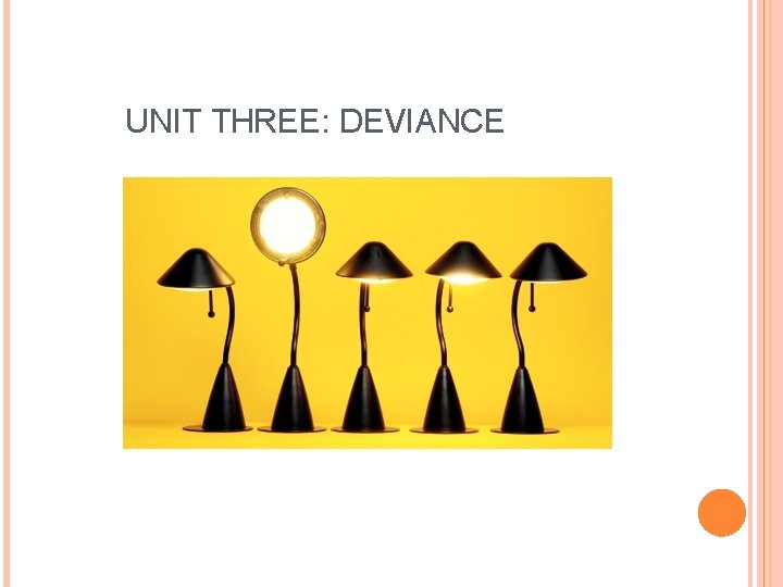 UNIT THREE: DEVIANCE 