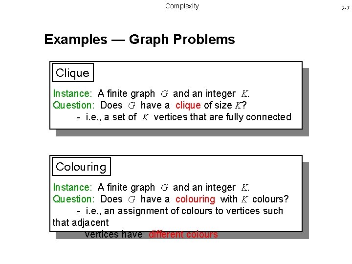 Complexity 2 1 Problems and Languages Complexity Andrei