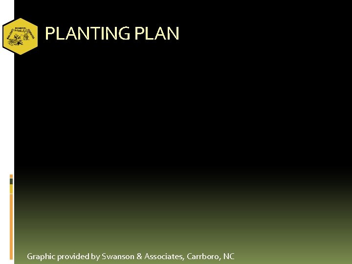 PLANTING PLAN Graphic provided by Swanson & Associates, Carrboro, NC 