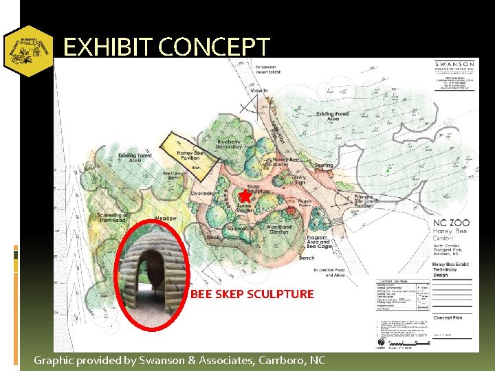 EXHIBIT CONCEPT BEE SKEP SCULPTURE Graphic provided by Swanson & Associates, Carrboro, NC 