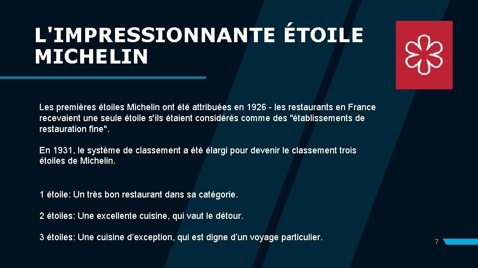 L'IMPRESSIONNANTE ÉTOILE MICHELIN Les premières étoiles Michelin ont été attribuées en 1926 - les L'IMPRESSIONNANTE ÉTOILE MICHELIN Les premières étoiles Michelin ont été attribuées en 1926 - les
