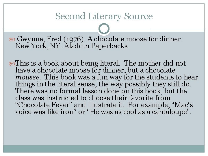 Chocolate Fever Unit BY ROBERT KIMMEL SMITH PRESENTATION