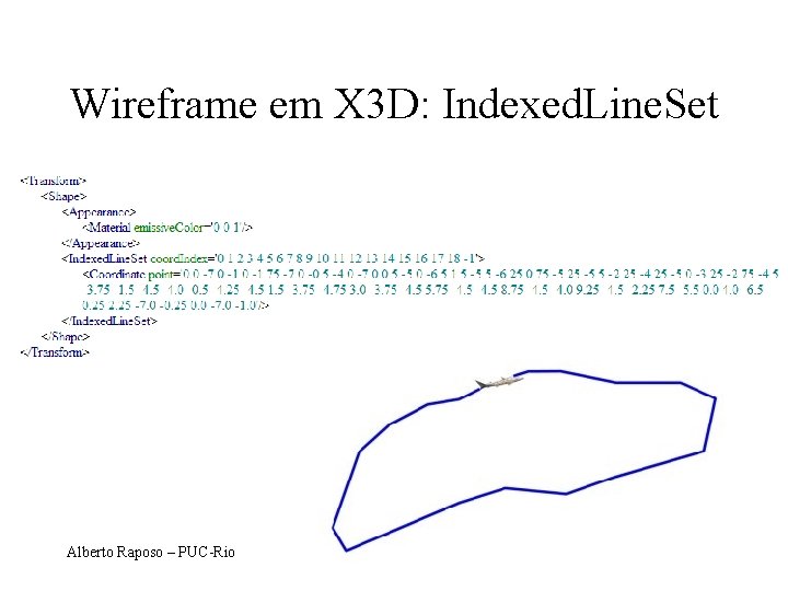 Wireframe em X 3 D: Indexed. Line. Set Alberto Raposo – PUC-Rio 