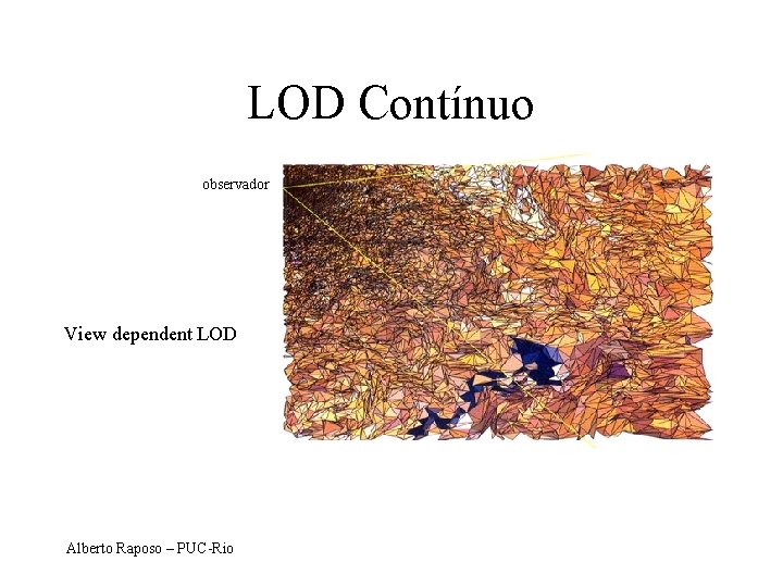 LOD Contínuo observador View dependent LOD Alberto Raposo – PUC-Rio 