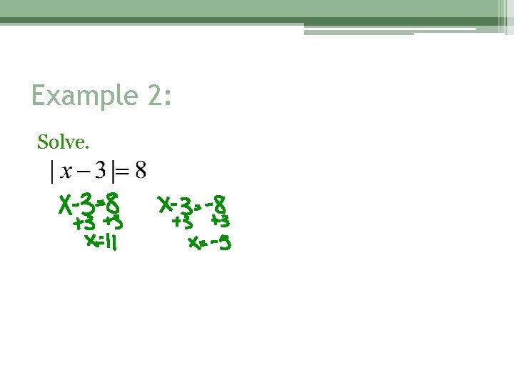 Example 2: Solve. 