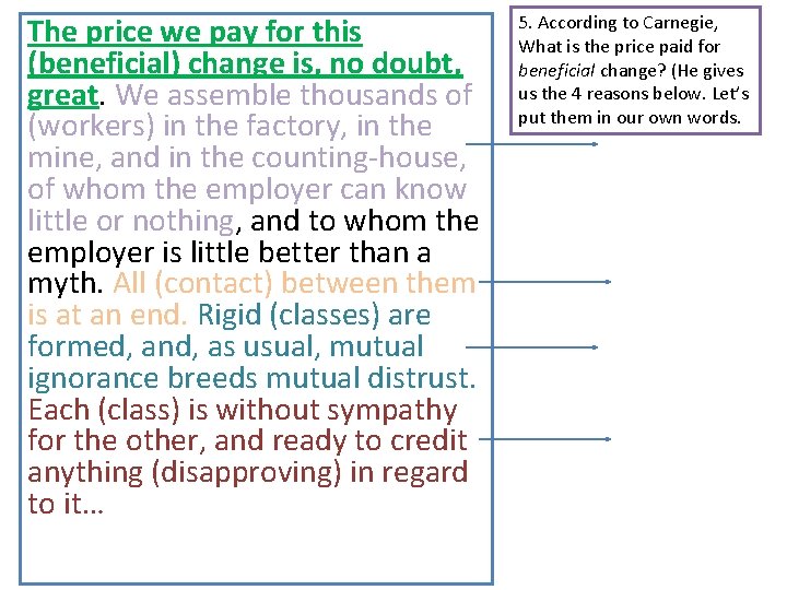 The price we pay for this (beneficial) change is, no doubt, great. We assemble