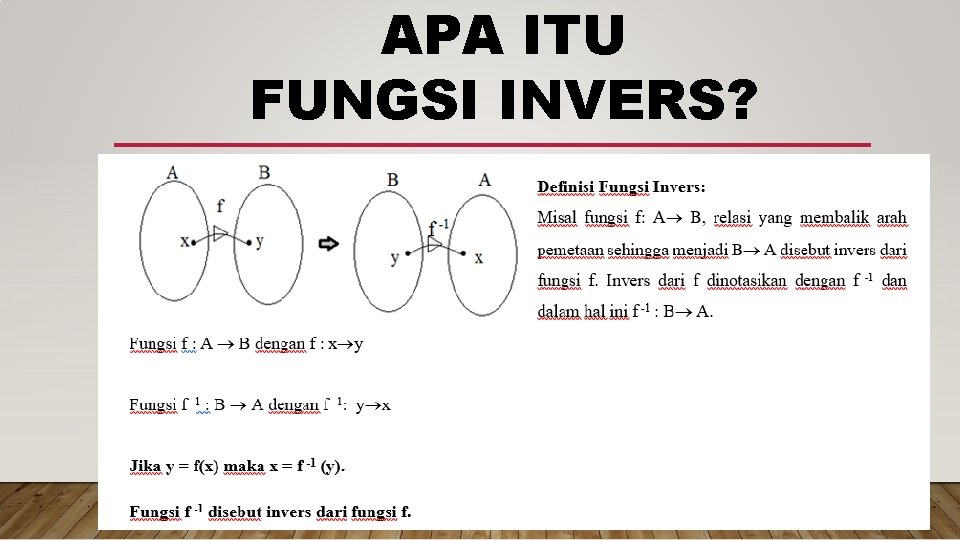 APA ITU FUNGSI INVERS? 