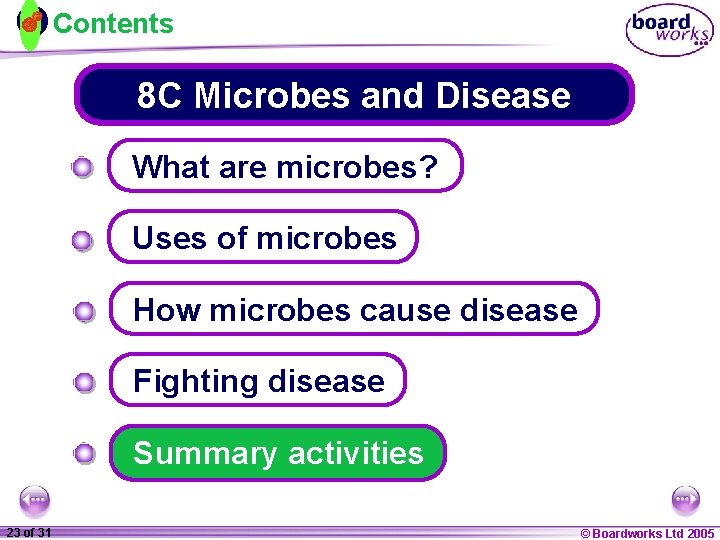 Contents 8 C Microbes and Disease What are microbes? Uses of microbes How microbes