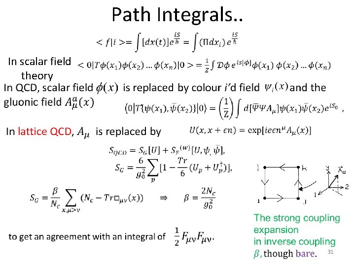 Path Integrals. . In scalar field theory 31 