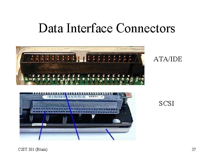 Data Interface Connectors ATA/IDE SCSI CSIT 301 (Blum) 37 