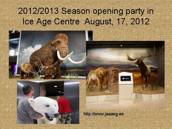 2012/2013 Season opening party in Ice Age Centre August, 17, 2012 http: //www. jaaaeg.