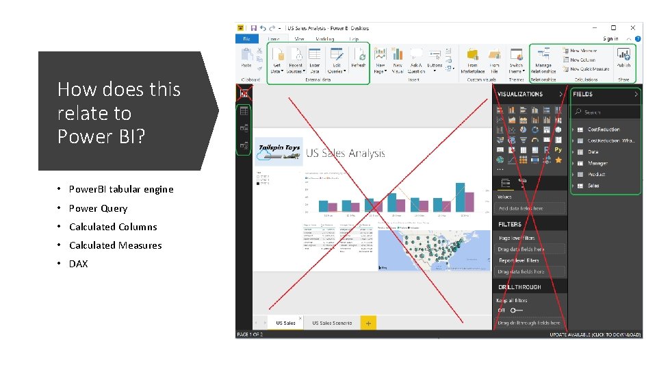 How does this relate to Power BI? • Power. BI tabular engine • Power