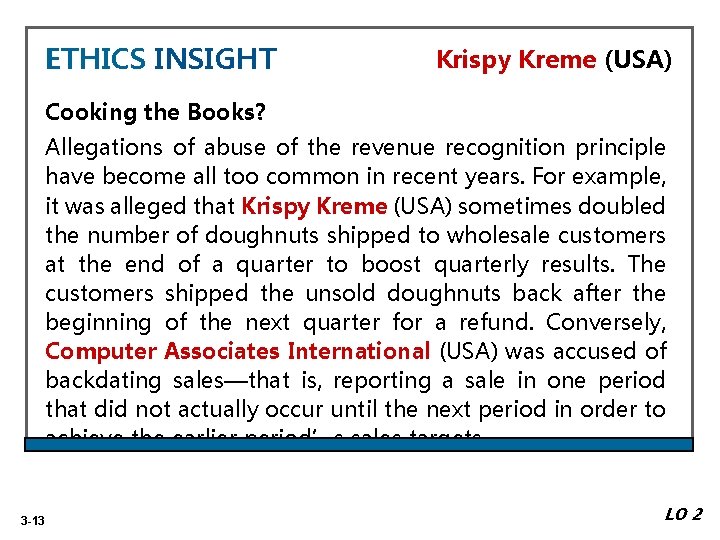 ETHICS INSIGHT Why Accuracy Krispy Kreme (USA) Matters Cooking the Books? Allegations of abuse