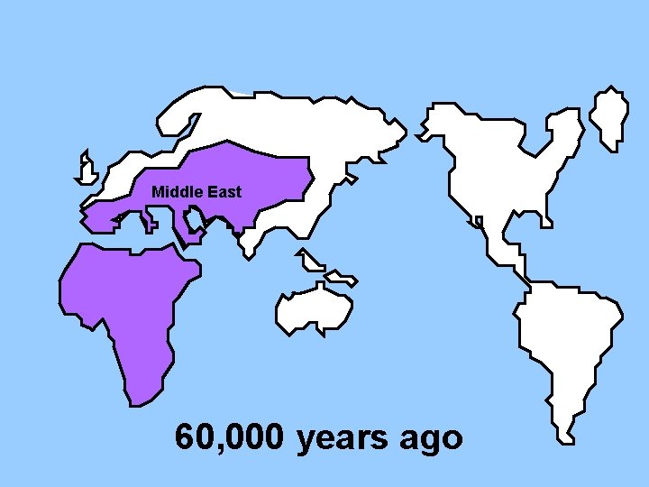 Middle East 60, 000 years ago 