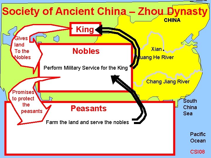 Society of Ancient China – Zhou Dynasty CHINA King Gives land To the Nobles