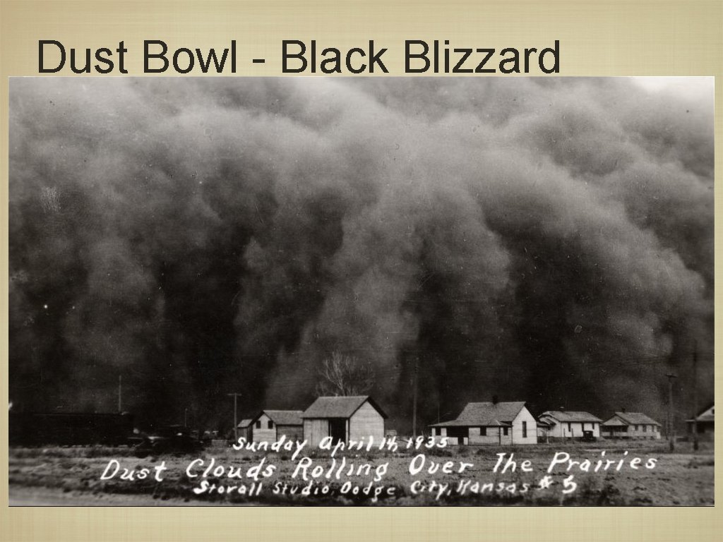 Dust Bowl - Black Blizzard 