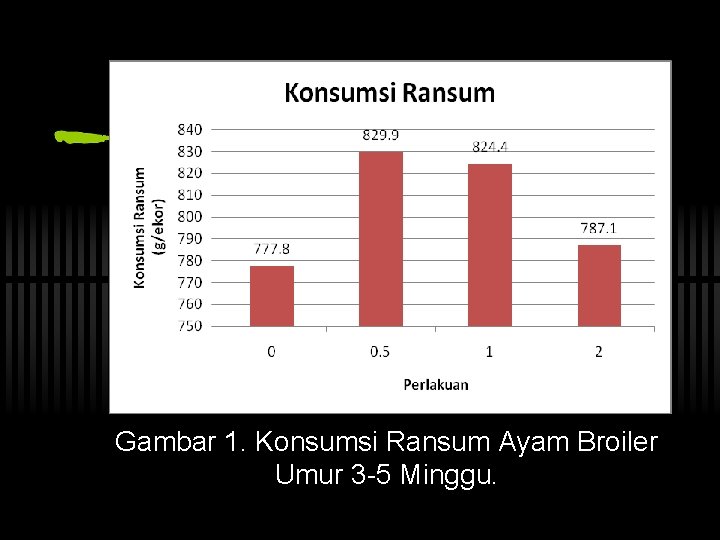 Gambar 1. Konsumsi Ransum Ayam Broiler Umur 3 -5 Minggu. 