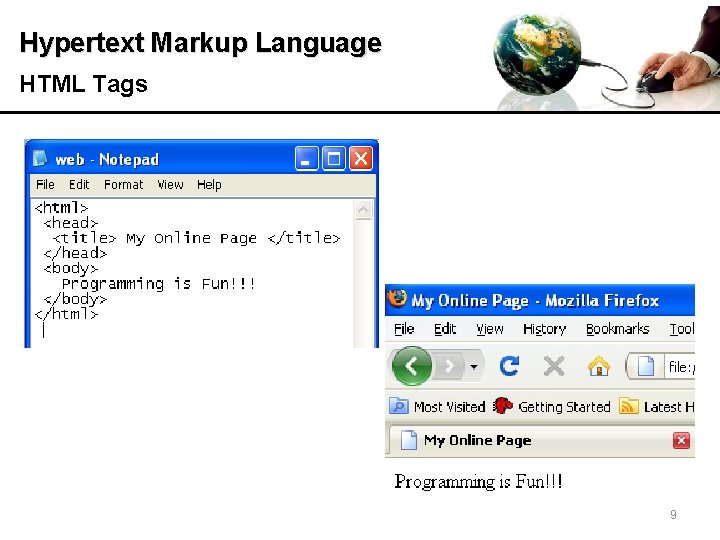 Hypertext Markup Language HTML Tags 9 