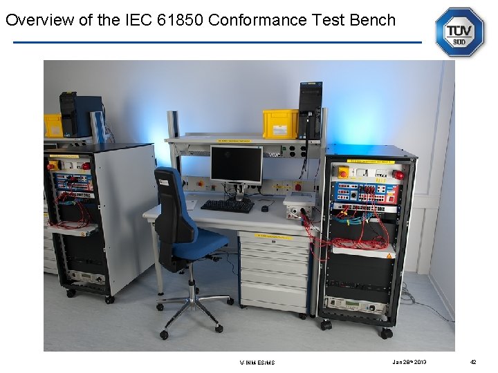 Overview of the IEC 61850 Conformance Test Bench V-INM-ES/MS Jan 28 th 2013 42