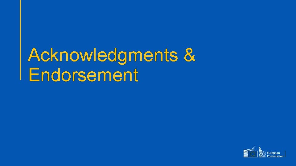 Acknowledgments & Endorsement 