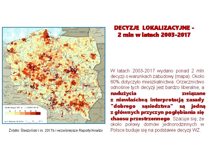 DECYZJE LOKALIZACYJNE 2 mln w latach 2003 -2017 W latach 2003 -2017 wydano ponad