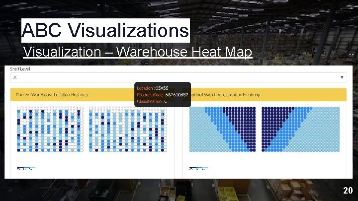 ABC Visualizations Visualization – Warehouse Heat Map 20 