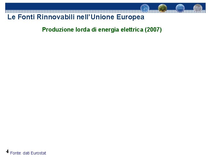 Le Fonti Rinnovabili nell’Unione Europea Produzione lorda di energia elettrica (2007) 4 Fonte: dati