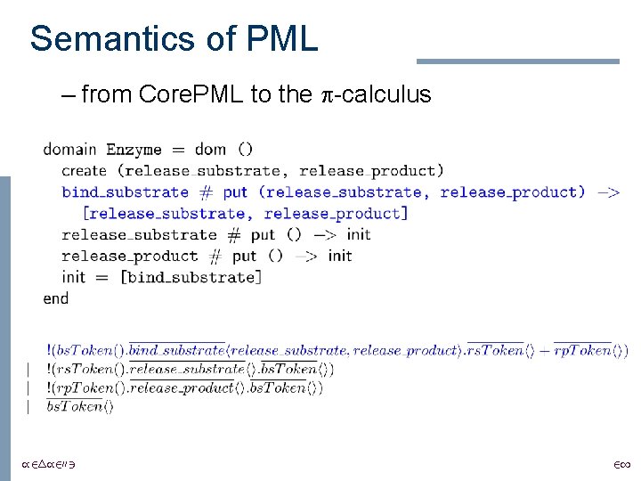 Semantics of PML – from Core. PML to the -calculus /24/2003 21 