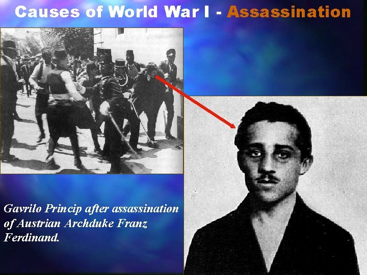 Causes of World War I - Assassination Gavrilo Princip after assassination of Austrian Archduke