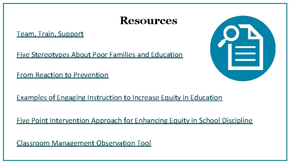Resources Team, Train, Support Five Stereotypes About Poor Families and Education From Reaction to
