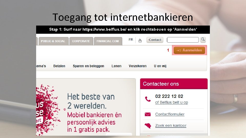 Toegang tot internetbankieren 