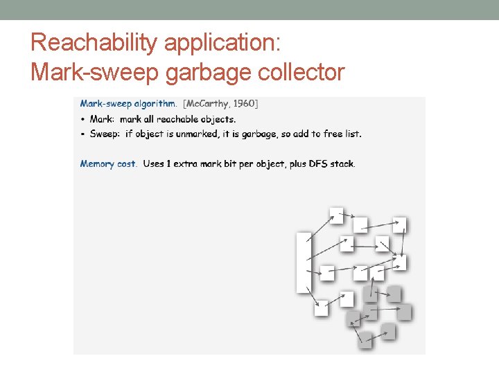 Reachability application: Mark-sweep garbage collector 