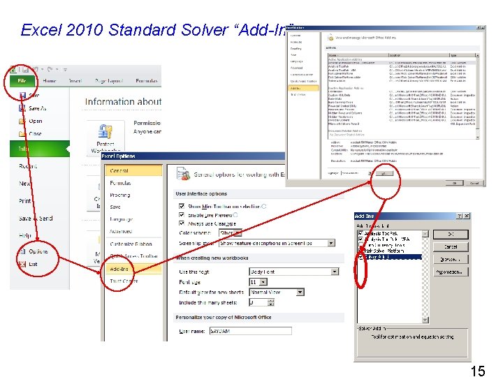 Excel 2010 Standard Solver “Add-In” 15 