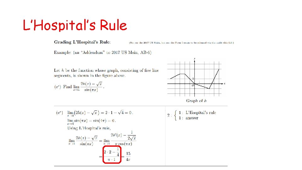 L’Hospital’s Rule 