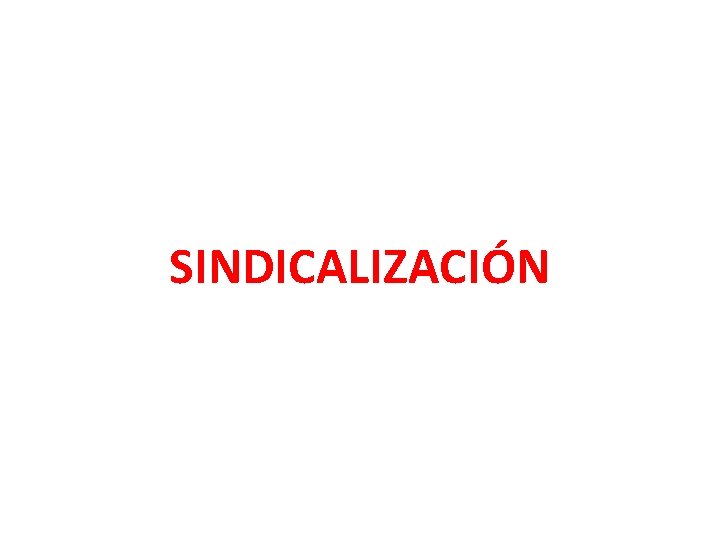 SINDICALIZACIÓN 